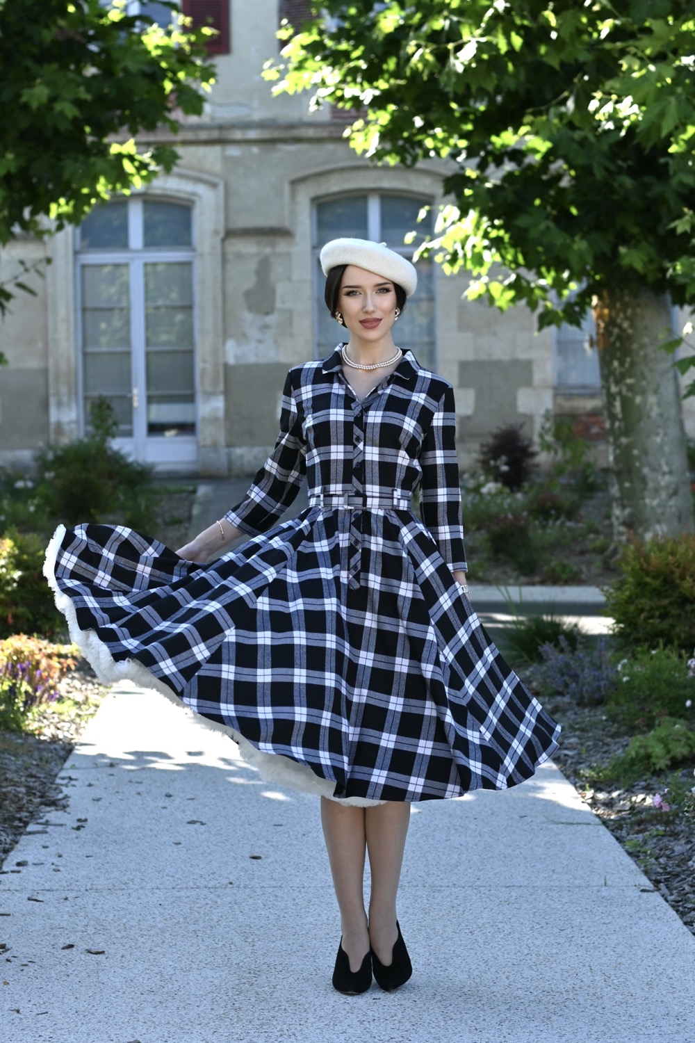 Lacey Tartan Swing Dress